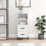 vidaXL Servanta, alb extralucios, 34, 5x34x90 cm, lemn compozit GartenMobel Dekor (828678) Comoda