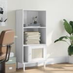 vidaXL Biblioteca SENJA aspect ratan alb 60x35x130 cm lemn masiv pin GartenMobel Dekor (358059) Biblioteca