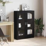 vidaXL Dulap cu carti stejar negru 82, 5x30, 5x115 cm lemn prelucrat GartenMobel Dekor (862021) Biblioteca