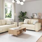 vidaXL Canapea 2 pcs Bej 220 x 80 x 84 cm Material textil din in GartenMobel Dekor (3324686) Canapea