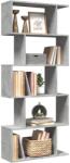 vidaXL Biblioteca/separator 5 niveluri gri beton 70x24x161 cm lemn GartenMobel Dekor (858096) Biblioteca