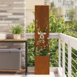 vidaXL Ghiveci de Gradina cu Panou Decorativ Ruginit 32 x 140 cm GartenMobel Dekor (876419)