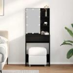 vidaXL Masa de Machiaj Stejar Negru 60 x 40 x 140 cm Lemn compozit GartenMobel Dekor (862780)
