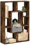 vidaXL Biblioteca, stejar fumuriu, 63x20x90 cm, lemn prelucrat GartenMobel Dekor (858142) Biblioteca