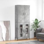 vidaXL Dulap înalt, gri beton, 69, 5x34x180, lemn compozit GartenMobel Dekor (3195743) Comoda