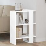 vidaXL Raft pentru carti Alb 52 x 25 x 71, 5 cm Lemn compozit GartenMobel Dekor (892399) Biblioteca
