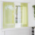 vidaXL Perdele Voile cu buzunare pentru bare 2 buc verde mar GartenMobel Dekor (4102162)