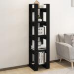 vidaXL Biblioteca/Separator camera negru 41x35x160 cm lemn masiv pin GartenMobel Dekor (813873) Biblioteca