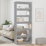 vidaXL Dulap pentru carti Gri Sonoma 80 x 30 x 198 cm Lemn compozit GartenMobel Dekor (3388356) Biblioteca