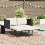 vidaXL Sezlong cu perne pentru 2 persoane Anthracite 115x153x69, 5 cm Otel GartenMobel Dekor (42004136)