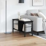 vidaXL Raft pentru carti Stejar Negru 82 x 32 x 47 cm Lemn compozit GartenMobel Dekor (884000) Biblioteca