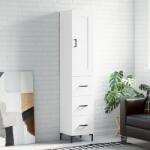 vidaXL Dulap înalt, alb, 34, 5x34x180 cm, lemn prelucrat GartenMobel Dekor (3200193) Comoda
