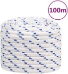 vidaXL Franghie de barca, alb, 20 mm, 100 m, polipropilena GartenMobel Dekor (152316)