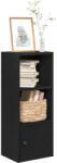 vidaXL Biblioteca Stejar negru 31x24x77 cm Lemn prelucrat GartenMobel Dekor (860329) Biblioteca