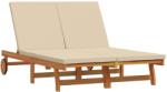 vidaXL Sezlong 2-persoana Maro 63 x 199 x 85 cm Lemn Solid de Acacia GartenMobel Dekor (3325190)