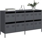 vidaXL Dulap, antracit, 135x39x73, 5 cm, otel laminat la rece GartenMobel Dekor (3307169) Comoda