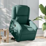 vidaXL Fotoliu electric rabatabil cu ridicare, verde închis, catifea GartenMobel Dekor (3204324)