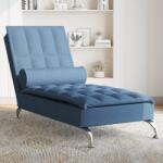 vidaXL Sezlong de masaj cu sprijin, albastru, material textil GartenMobel Dekor (379449)