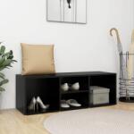 vidaXL Banca depozitare pentru pantofi, negru, 105x35x35 cm, PAL GartenMobel Dekor (804464) Pantofar