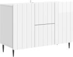 vidaXL Bufet Alb foarte lucios 89 x 34, 5 x 62 cm Lemn prelucrat GartenMobel Dekor (894429) Comoda