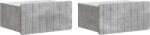 vidaXL Set 2 noptiere suspendate gri beton, 49 x 34, 5 x 24 cm (898282)