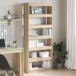 vidaXL Dulap pentru carti Stejar Sonoma 80 x 30 x 198 cm Lemn compozit GartenMobel Dekor (3333918) Biblioteca