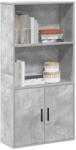 vidaXL Biblioteca, gri beton, 60x24x120 cm, lemn prelucrat GartenMobel Dekor (860421) Biblioteca