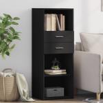 vidaXL Dulap înalt, negru, 45x42, 5x124 cm, lemn prelucrat GartenMobel Dekor (846167) Comoda