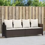 vidaXL Sezlong cu perne, maro, poliratan GartenMobel Dekor (368345)