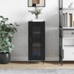 vidaXL Servanta, negru, 34, 5x34x90 cm, lemn compozit GartenMobel Dekor (828789) Comoda