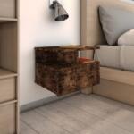 vidaXL Noptiere plutitoare 2 buc. stejar fumuriu 40x31x27 cm lemn GartenMobel Dekor (815313)