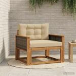 vidaXL Canapea Medie pentru Exterior natural GartenMobel Dekor (3438847) Canapea