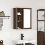 vidaXL Dulap de baie cu oglinda stejar maro 50x21x60 cm GartenMobel Dekor (861906)