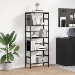 vidaXL Raft pentru carti Stejar Negru 60 x 29, 5 x 149 cm Lemn compozit GartenMobel Dekor (883928) Biblioteca