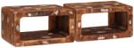 vidaXL Noptiera 2 pcs Maro 45 x 30 x 24 cm Lemn recuperat masiv GartenMobel Dekor (4104580)