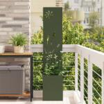 vidaXL Ghiveci de Gradina cu Panou Decorativ Olivengrønn 32 x 140 cm GartenMobel Dekor (876360)
