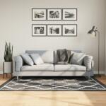 vidaXL Covor lavabil, alb si negru, 120x180 cm, anti-alunecare GartenMobel Dekor (136605) Covor