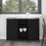 vidaXL Bufet Stejar negru 100 x 35 x 70 cm Lemn compozit GartenMobel Dekor (869096) Comoda