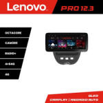 Lenovo Navigatie Android 12.3 QLED 4G pentru Citroen C1, Peugeot 107 si Toyota Aygo 2005-2014 (KIT-C1+PRO-12.3-4+64)