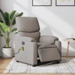 vidaXL Fotoliu electric de masaj rabatabil, gri taupe, textil GartenMobel Dekor (3204820)