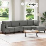 vidaXL Set de mobilier pentru living 5 pcs Gri închis Tesatura GartenMobel Dekor (3413806) Canapea