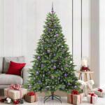 vidaXL Brad de Craciun artificial cu 300 LED Verde 210 cm PE si PVC GartenMobel Dekor (3397568)