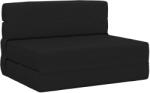 vidaXL Canapea Plianta cu Pat Negru 190 x 100 x 15 cm tesatura GartenMobel Dekor (900104) Canapea