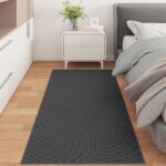 vidaXL Covor dreptunghiular antracit 150x80 cm, antiderapant, model valuri (42022661) Covor