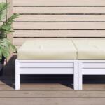 vidaXL Perna podea din paleti, crem, 60x60x9, 5 cm, material textil GartenMobel Dekor (361794)