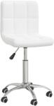 vidaXL Scaun de bucatarie pivotant, alb, piele ecologica GartenMobel Dekor (3087561)