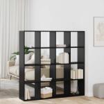 vidaXL Dulap pentru carti Stejar Negru 137, 5 x 29 x 137, 5 cm GartenMobel Dekor (3388357) Biblioteca