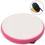 vidaXL Saltea gimnastica gonflabila cu pompa, roz, 100x100x20 cm, PVC GartenMobel Dekor (92709)
