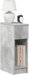 vidaXL Noptiera cu sertar gri beton 20x36x60 cm GartenMobel Dekor (858701)