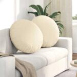 vidaXL Perne de Sezut 2 pcs Crem Ø 60 cm Tesatura din corduroy GartenMobel Dekor (42014225)